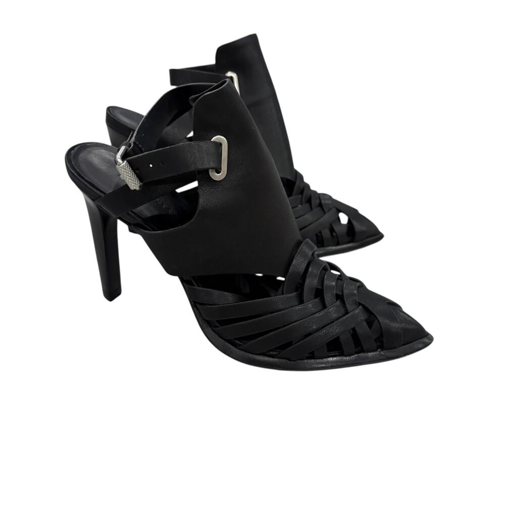 Allsaints Tao Heels Weaved Pointed Toe Leather Women's 38/ US 8